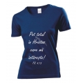 Tricou femei bleumarin Pot totul in Hristos